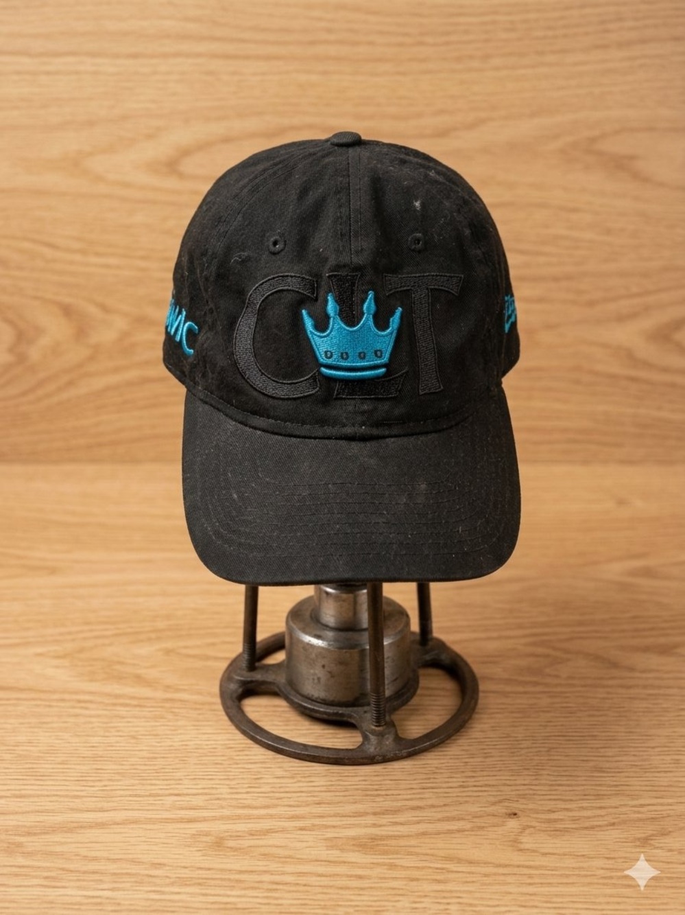 New Era MLS CLT Black Cap with Teal Crown Embroidery